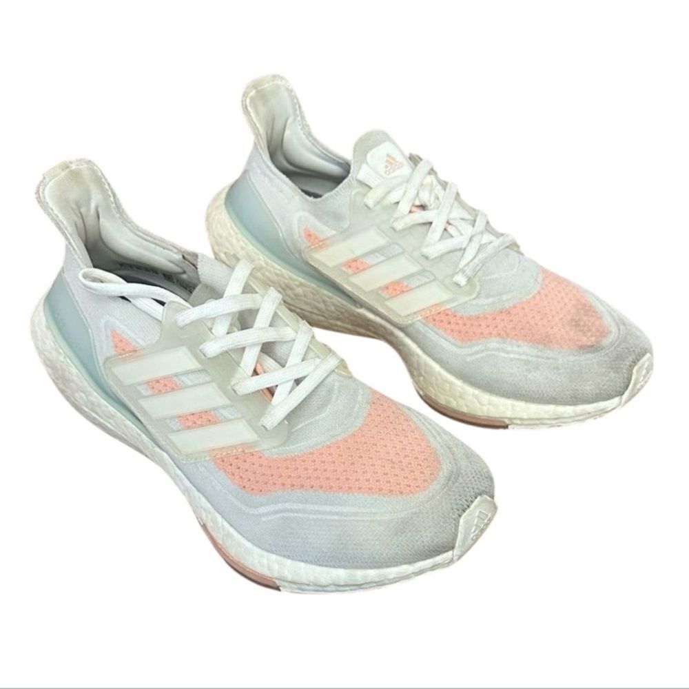 Adidas Boost White and Pink Sneakers size 7.5